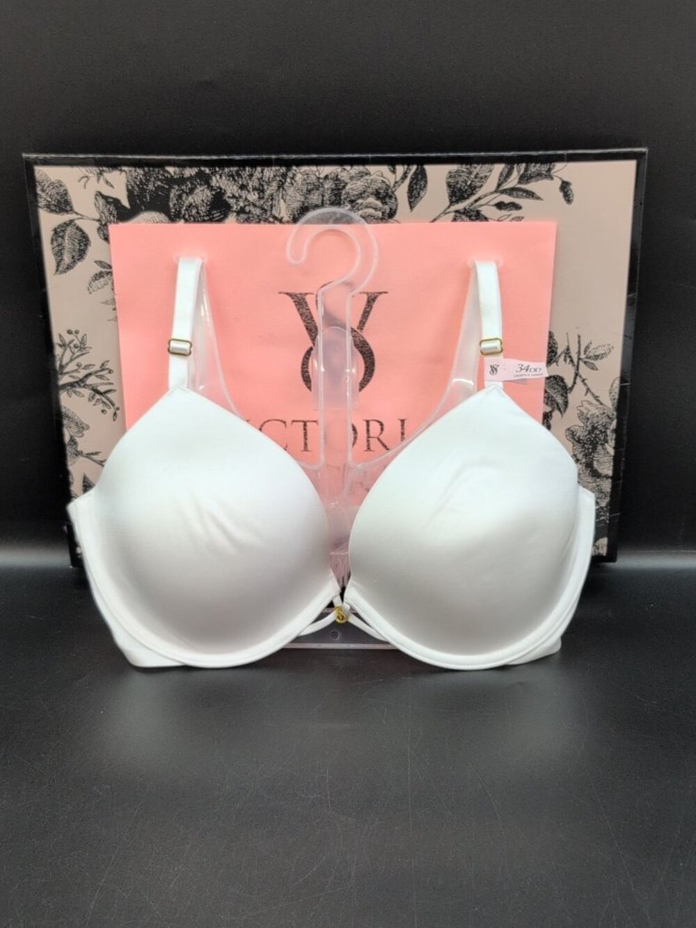 Victoria Secret Very Sexy Smooth Lightly Lined Plunge Demi Bra 34DD White